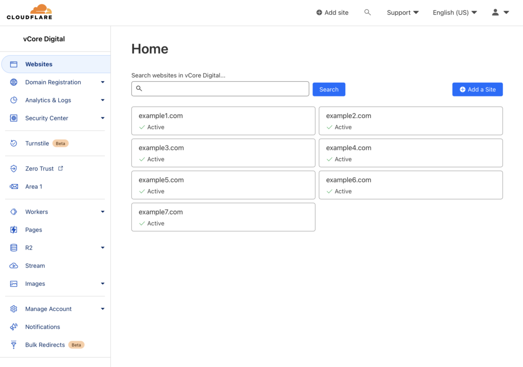 Cloudflare Dashboard