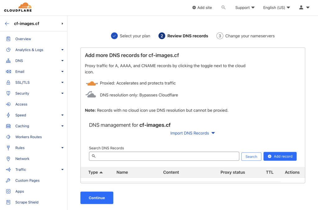 Cloudflare - DNS Records