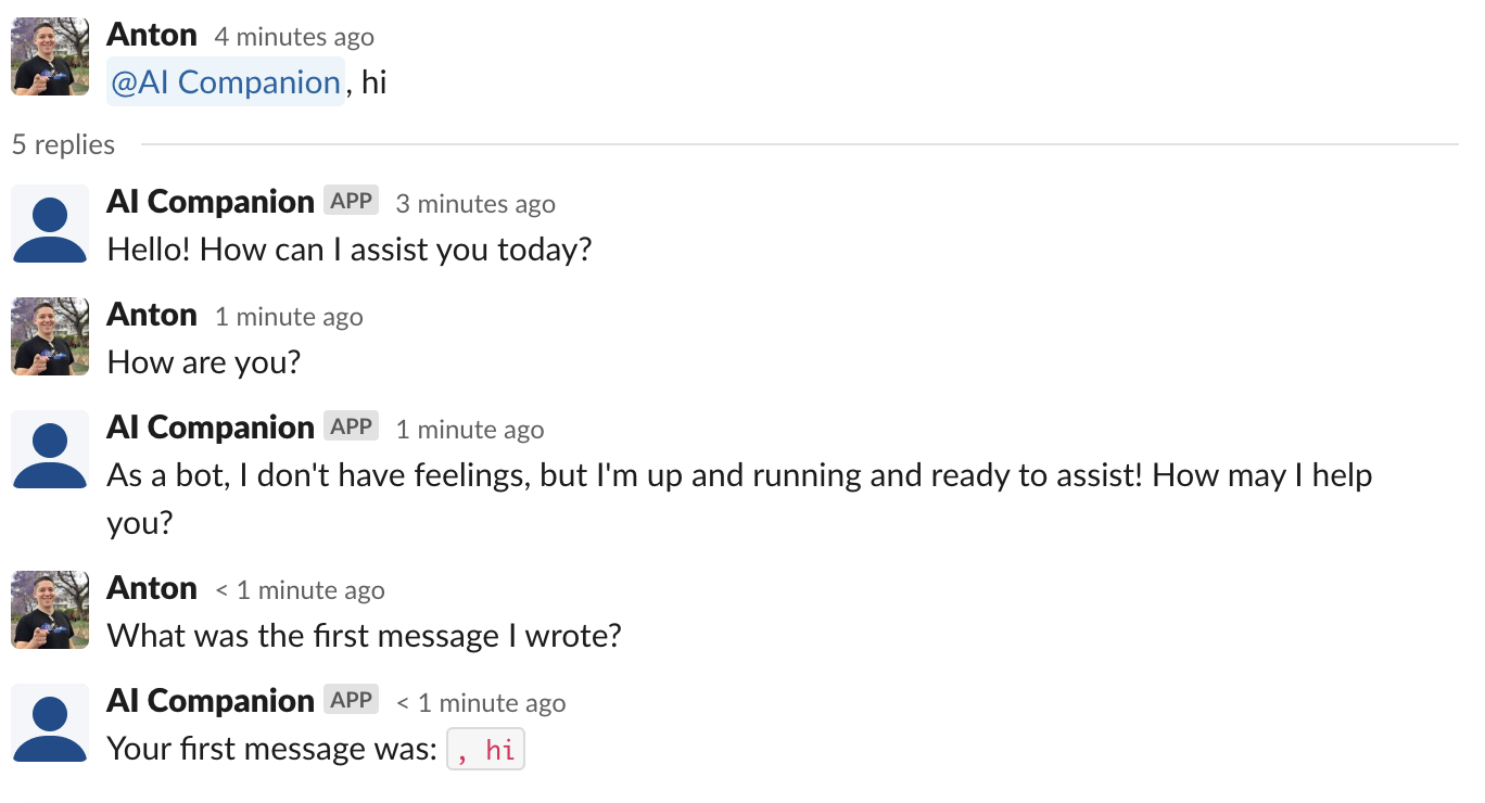 Slack bot test